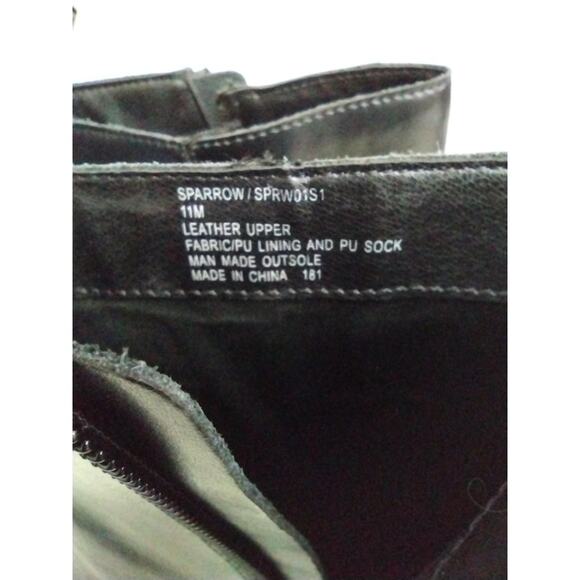 Steve Madden Boots Womens Size 11 Black Sparrow Block Heel Pointed Toe SPRW01S1 - Picture 3 of 6